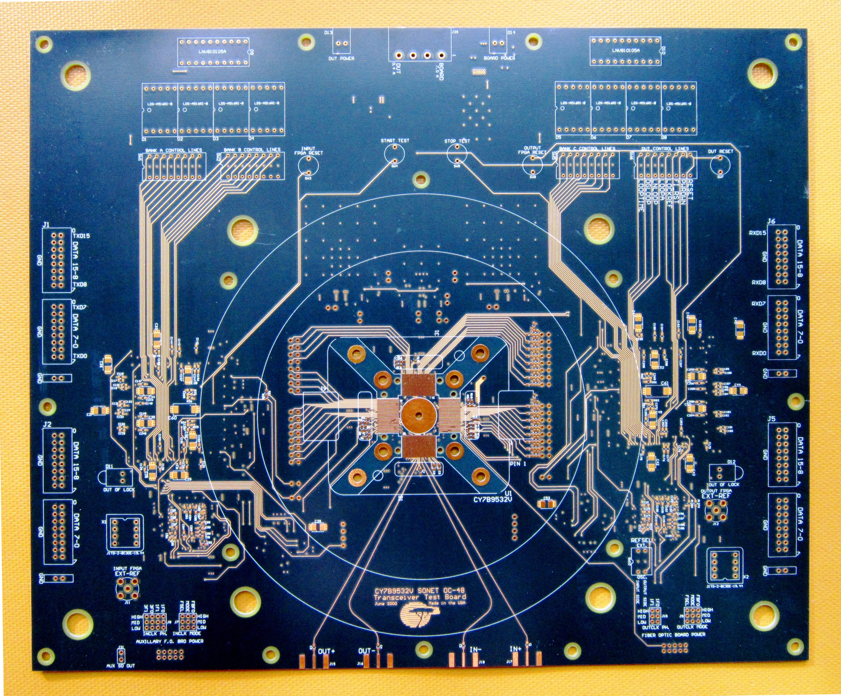 Cypress Semiconductor OC-48 Transceiver Test Board – Top Side