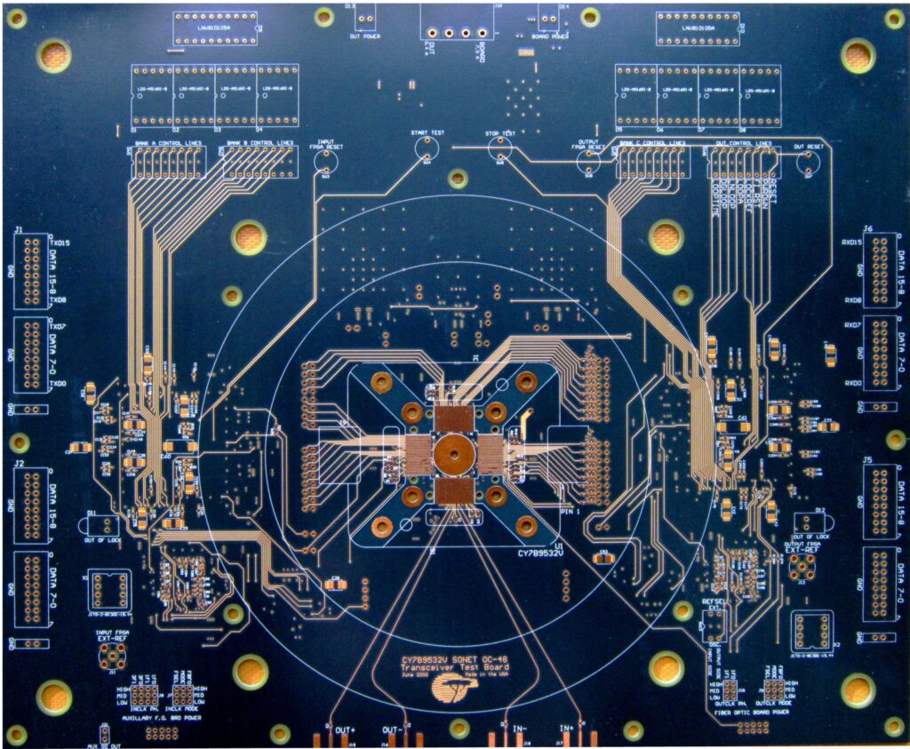 Cypress OC-48 Transceiver Test Board – Top Side