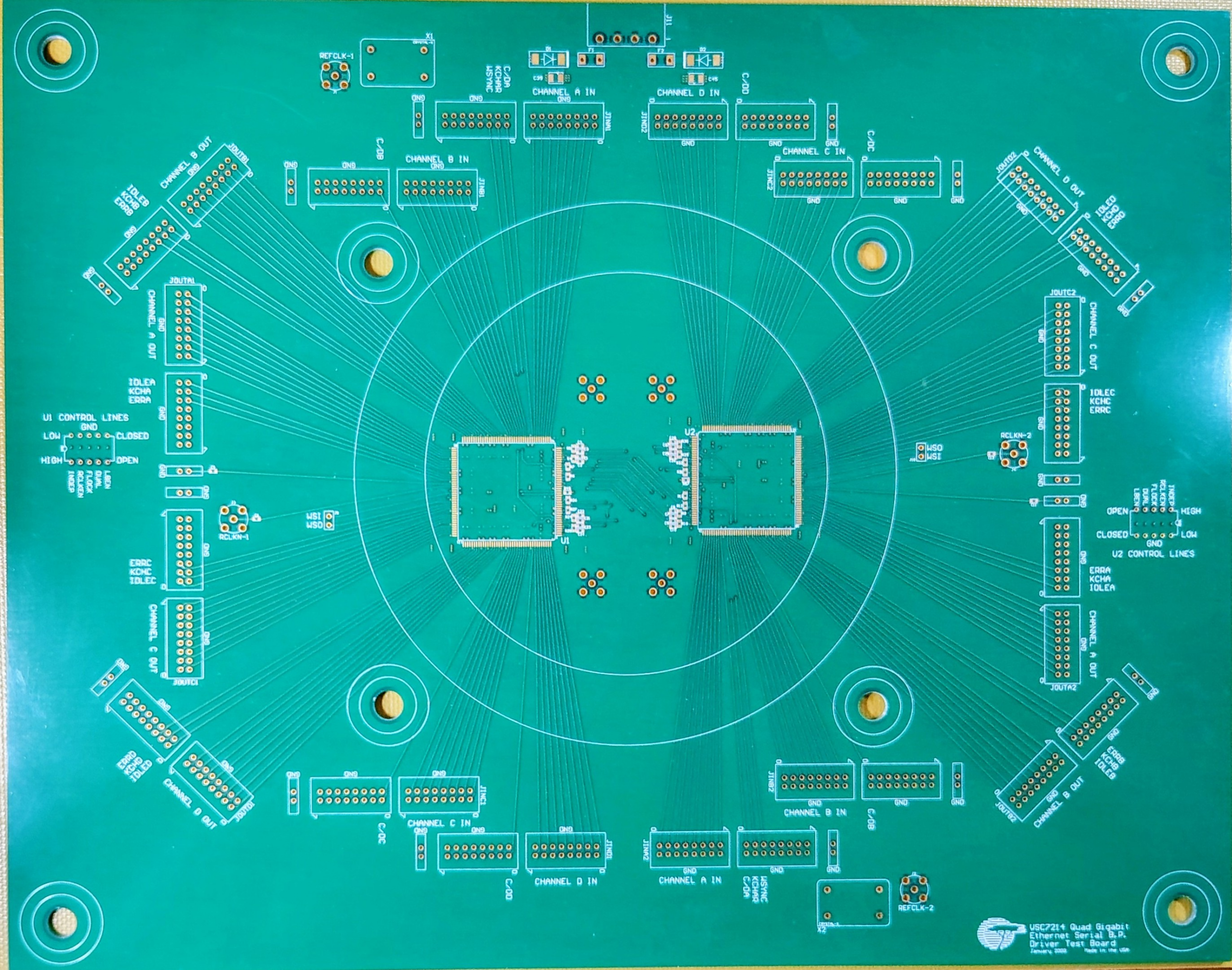 Cypress Semiconductor Quad GBE Test Board – Top Side