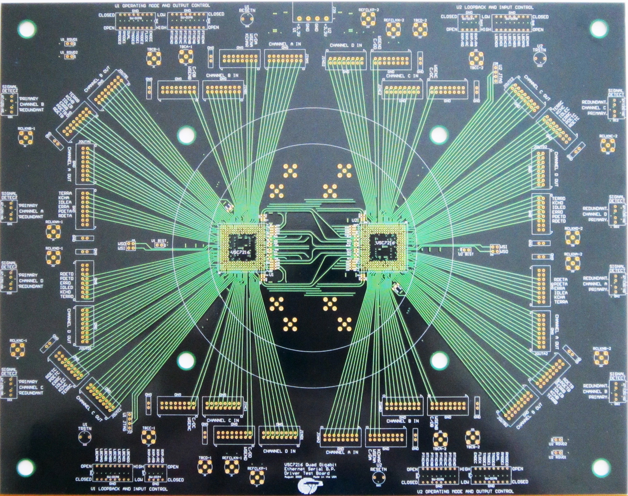 Cypress Semiconductor Quad Gigabit Ethernet Test Board
