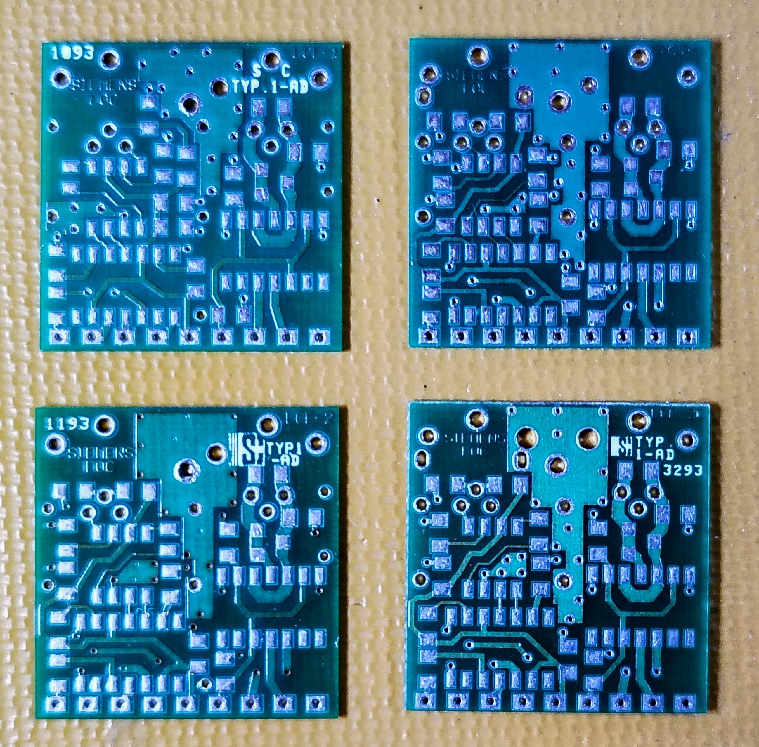 Four LCF Fiber-Optic Module Boards