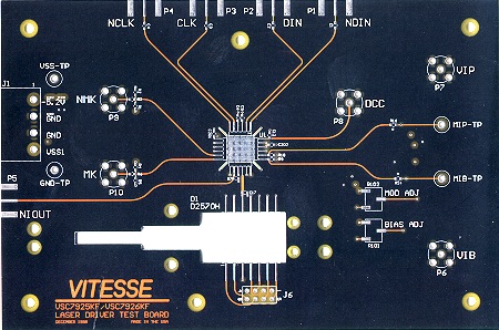Vitesse VSC79255 Butterfly Package Laser Diode Driver Test Board