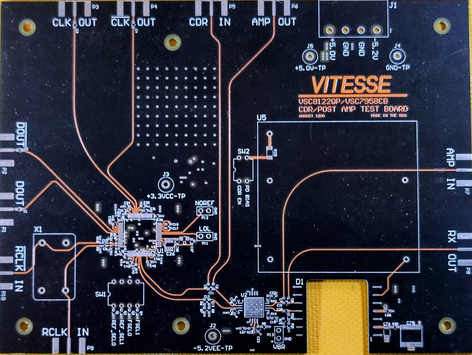 Vitesse CDR/Post Amp Test Board