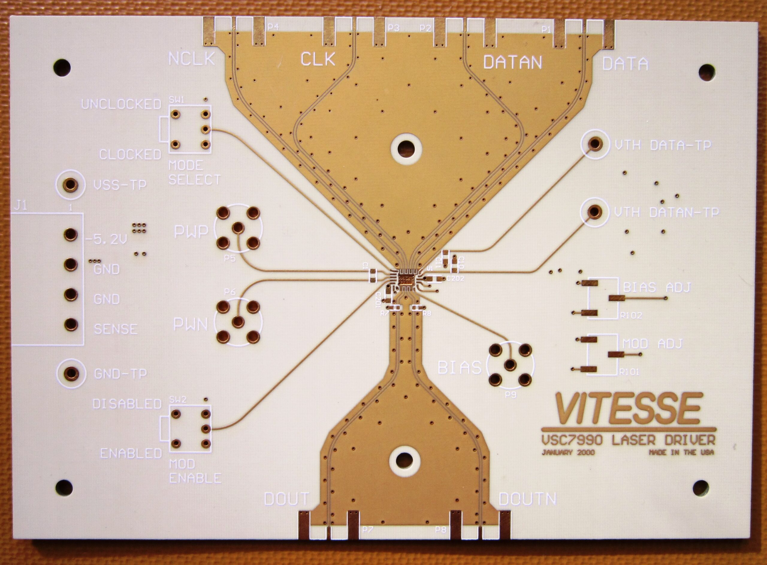 Vitesse Laser Diode Driver Chip on Board (COB) Design